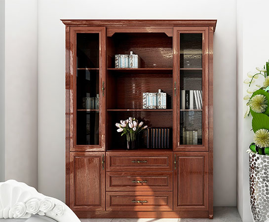 全鋁書柜-03（風格：中式；顏色：金橡）